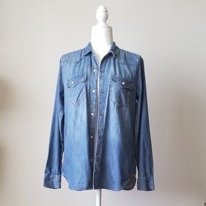 NWT GAP Denim Western Shirt